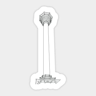 Busan tower silhouette Sticker